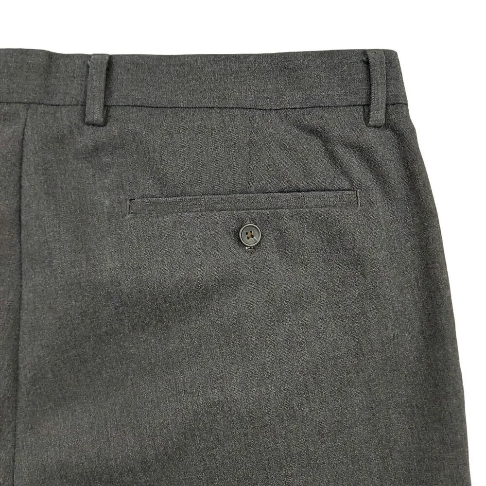 Banana Republic Mens Dress Pants 36x32 Gray Non-Iron Tailored Slim Fit Chino